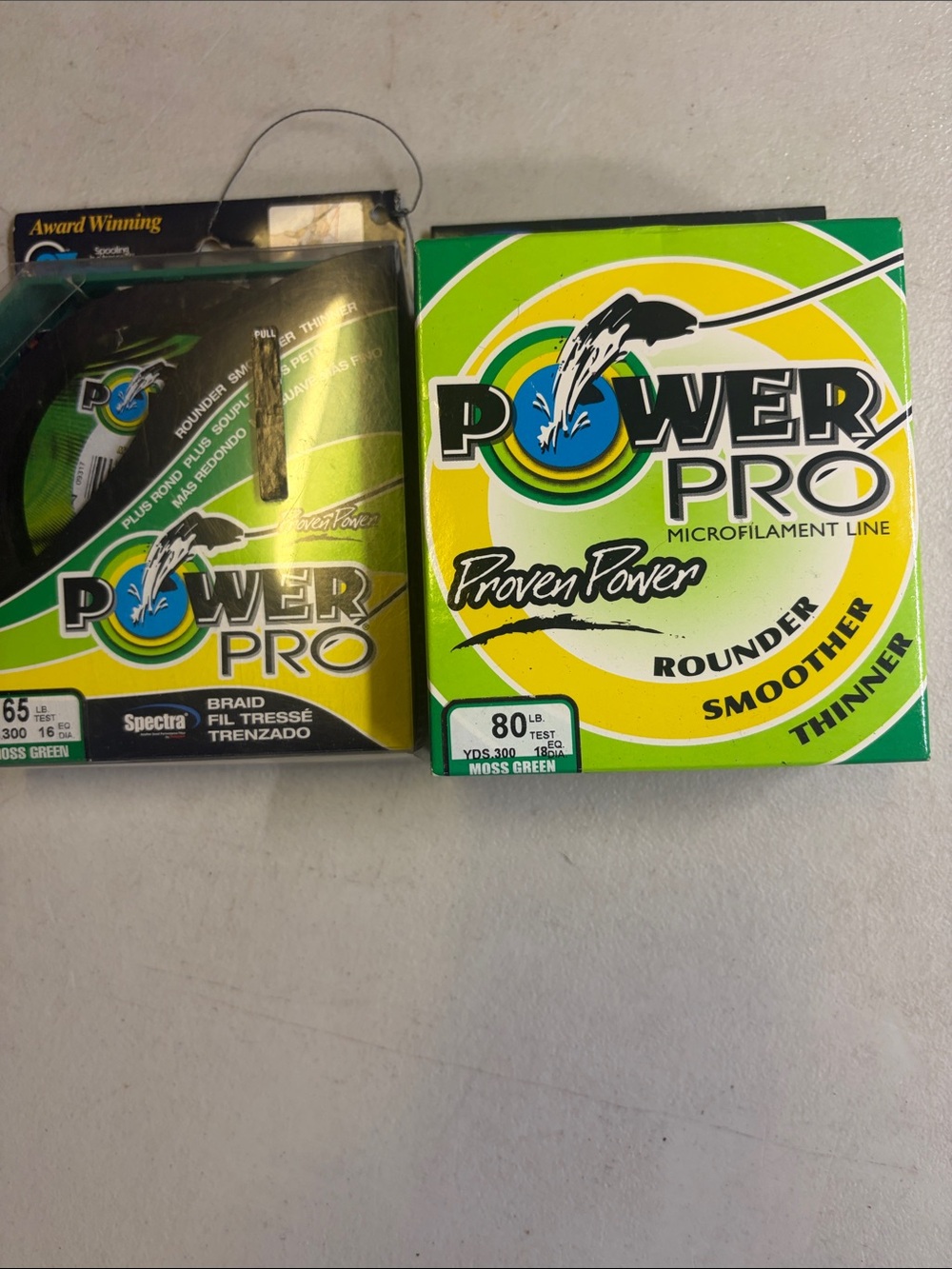 PowerPro Moss Green Microfilament Fishing Line - 80 lb and 65lb test